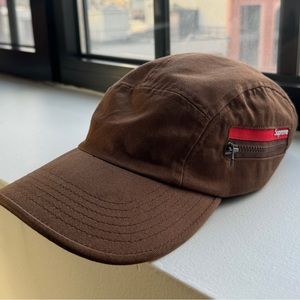 Supreme Zip Pocket Camp Cap (Brown)